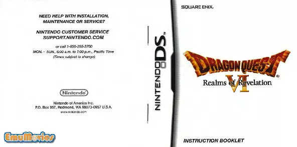 manual for Dragon Quest VI - Realms of Revelation